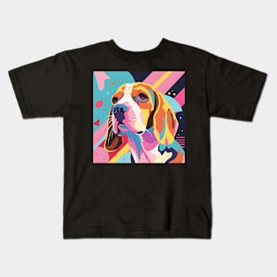 Beagle in 70's Kids T-Shirt